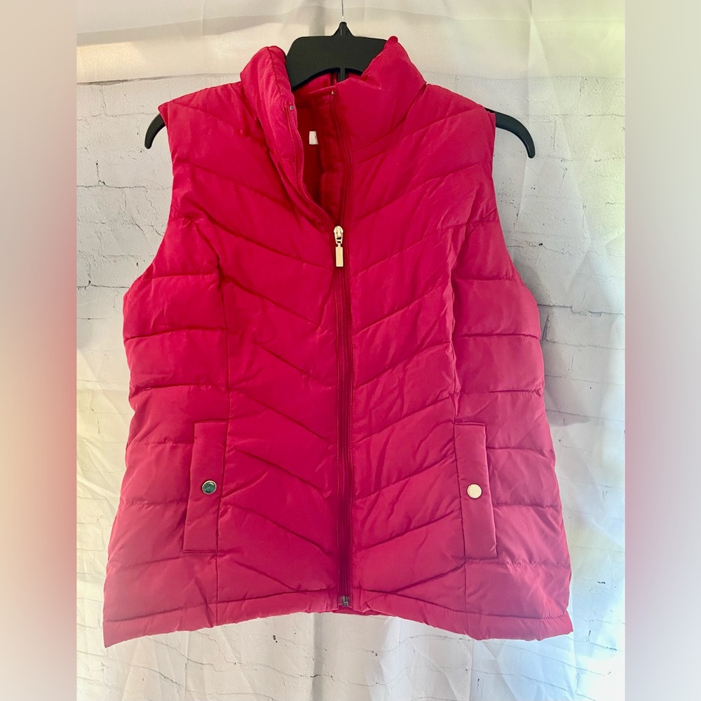 Charter Club Red Quilted Puffer Vest